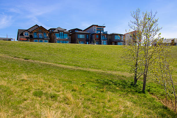 Calgary cityscape at Scotsman's Hill in Alberta, Canada
