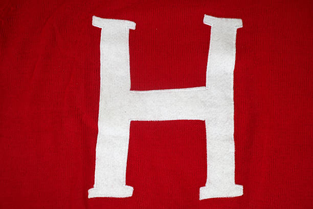 Red Fabric with White Letter H