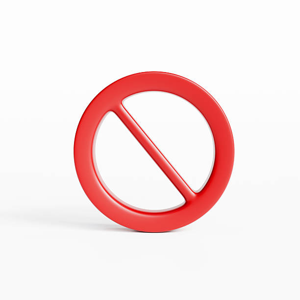 istock red forbidden symbol isolated on white background. 2222574267