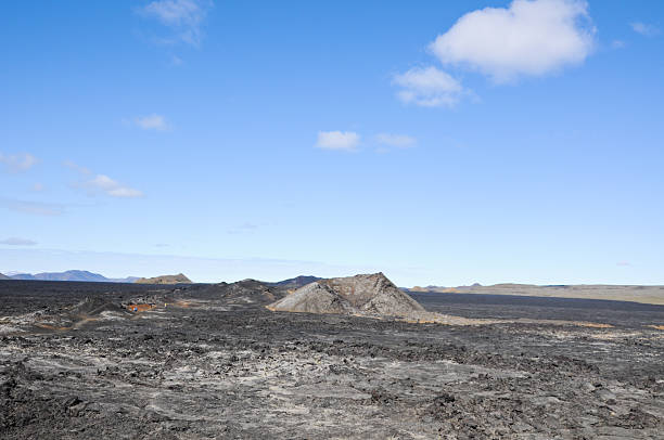 istock Icelandic landscapes with black volcanic soil 2222575597