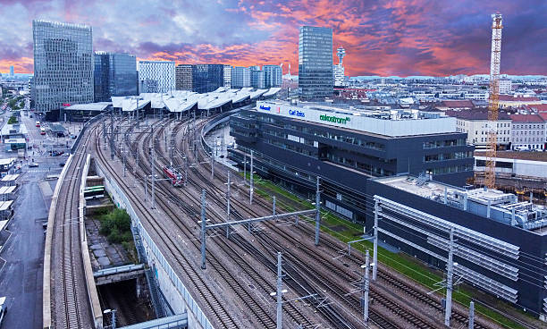 istock Sunset aerial panorama of Vienna 2222577093