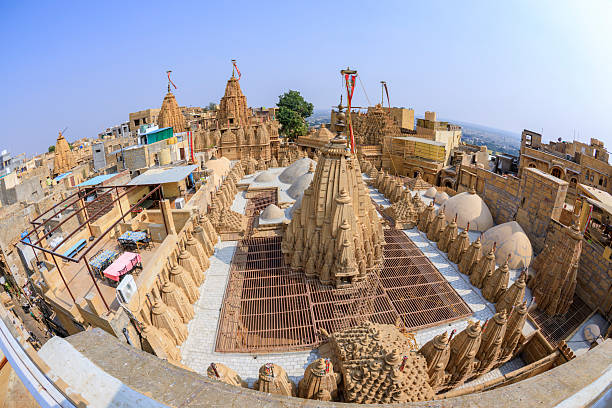 A cluster of intricately carved Jain temples located inside Jaisalmer Fort, reflecting the religious heritage and architectural artistry of the region.