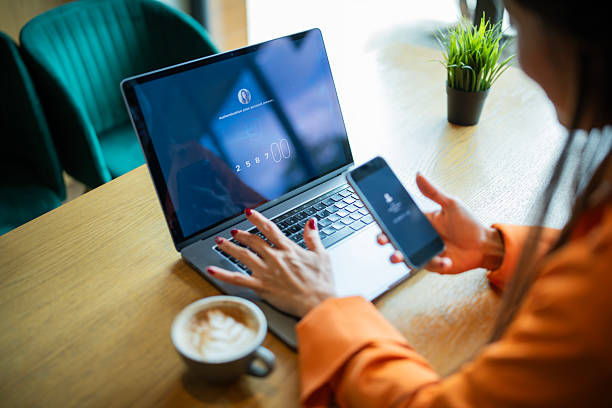 istock Asian woman logging in her account with a security password. 2222588506