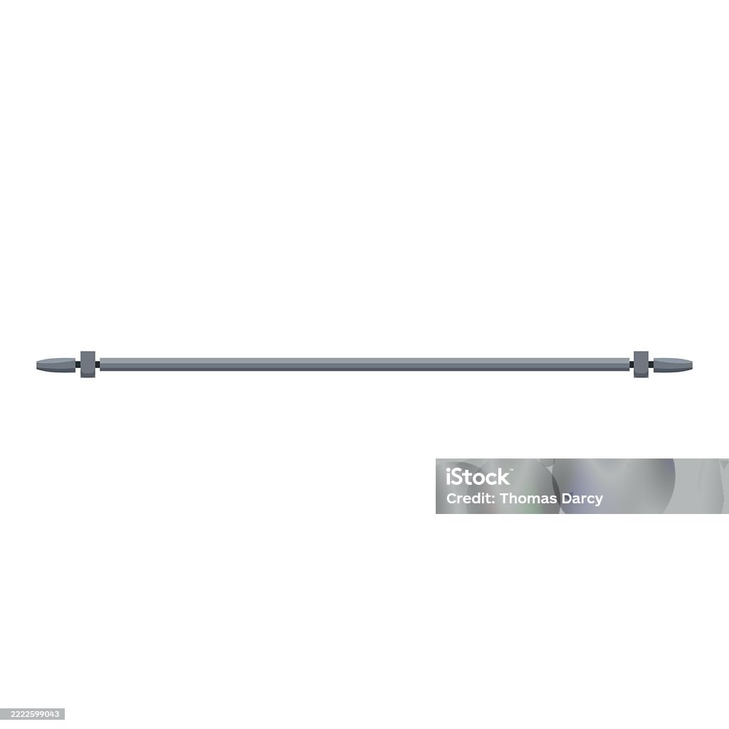 Long Metll Rod Long Metal Rod With Hexagonal Nuts Connecting To Threaded Rods On White ...