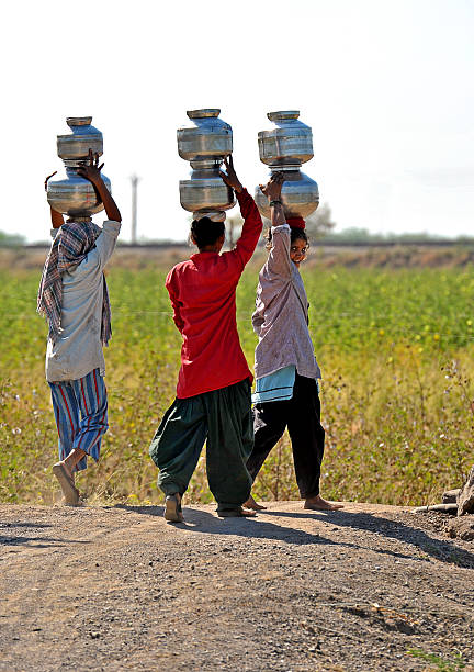 Three women carrying water containers near field, Dared, Punjab, India. The Punjab, is the state which is the heart of India’s Sikh community, bordering Pakistan. The city of Amritsar is best known for Harmandir Sahib, the holiest gurdwara, or Sikh place of worship and a major pilgrimage site. The distinctive Golden Temple, as it is known in English, is surrounded by the Pool of Nectar.