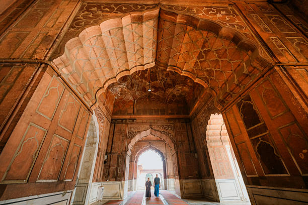 istock Intricately Designed Archway Inside Jama Masjid, Old Delhi, India 2222609034