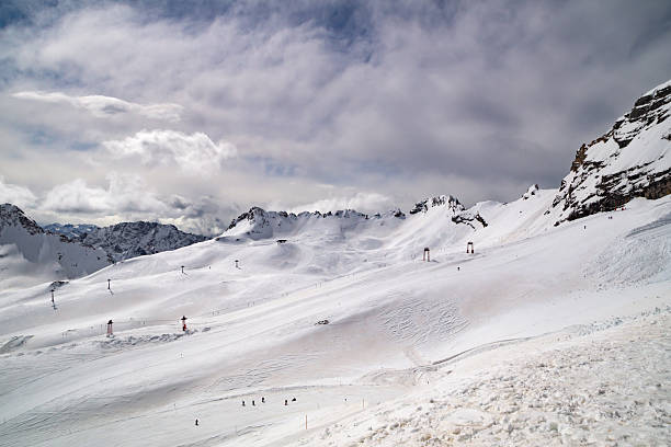 istock Scenic view of snowy mountain ski area 2222615545