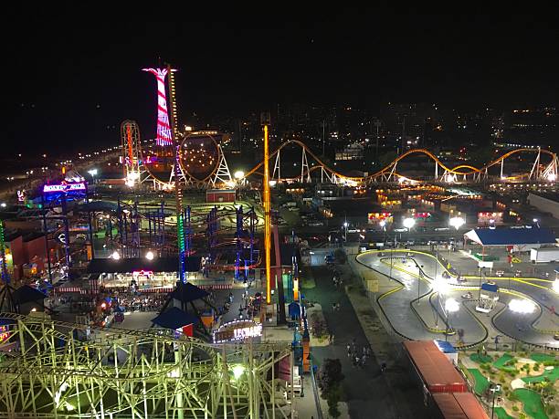 Seaside Heights, New Jersey, USA – August 14, 2025: The Casino amusement pier in the summer months includes rides, games, and is fun for the whole family.
