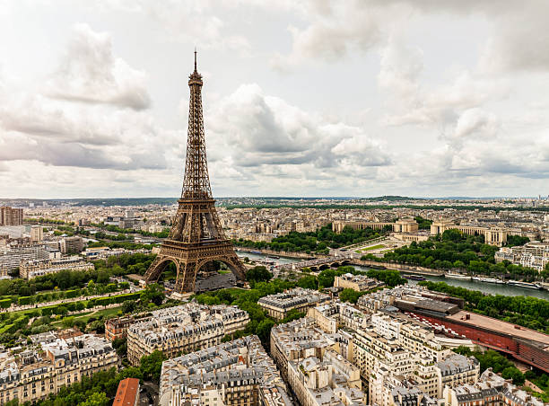 istock Aerial view of Paris with Eiffel tower 2222623074