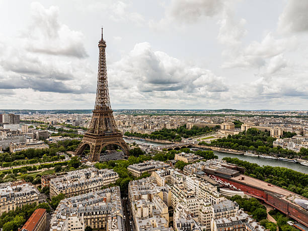 istock Aerial view of Paris with Eiffel tower 2222623365