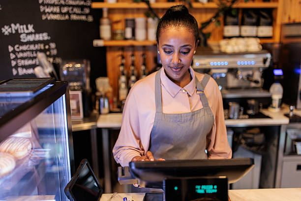 istock Barista Operating Cash Register 2222624835