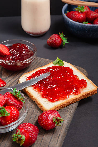 istock Strawberry Jam Spread On Toast With Fresh Berries 2222648823