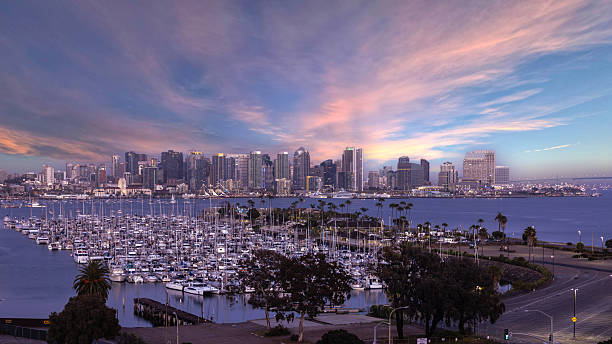 View of downtown San Diego from the marina district.