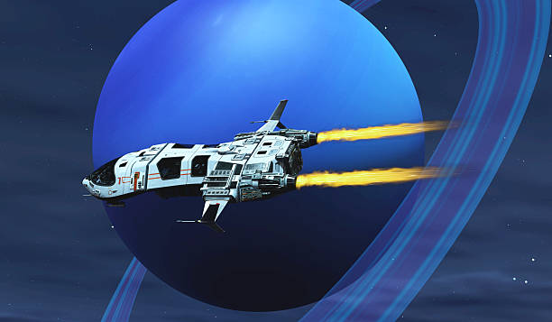 istock Starcraft visits Neptune Planet 2222653751