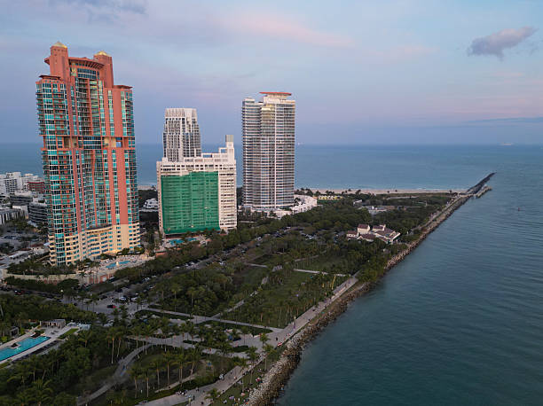 istock Miami Beach skyline. Miami from above. South beach with skyscrapers. 2222664338