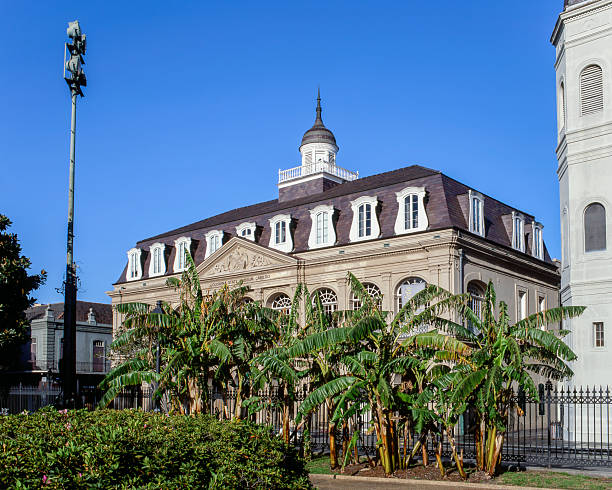 Pasadena California, USA - May 13, 2025: Richard H. Chambers, United States Court of Appeals Building, 125 South Grand Avenue. The building is set on the crest of a steep hill overlooking the Arroyo Seco. Originally built as a hotel in two separate sections the building was completed in 1930.