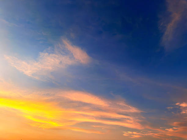 Colorful empty sunset sky