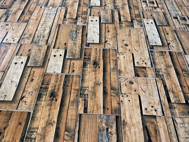 Close up hardwood wall