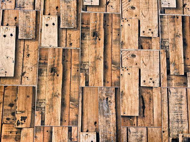 Close up hardwood wall