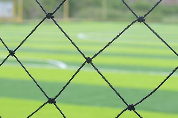 Field Netting Surrounding a Green Soccer Field