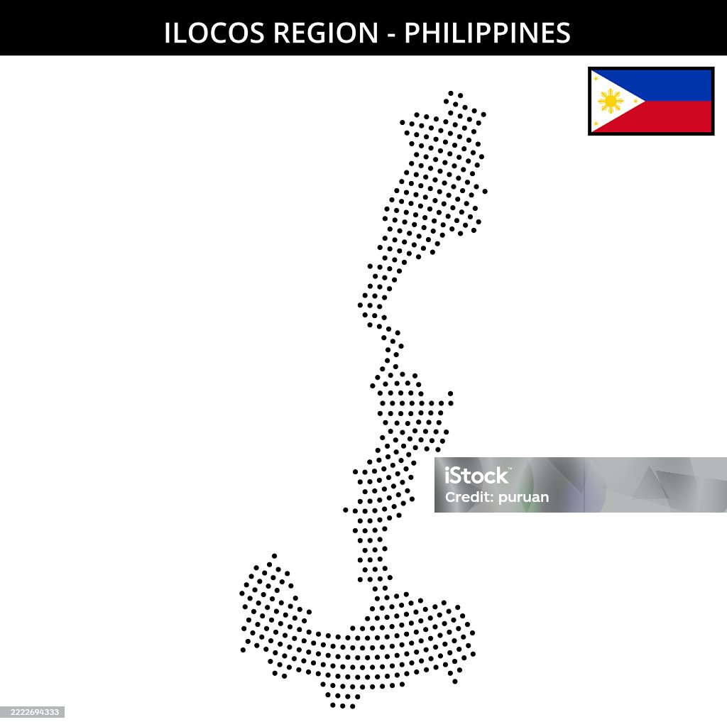 Philippines Raster Map Download Medium Circular Dotted Map Of Ilocosregion In Philippines Stock ...