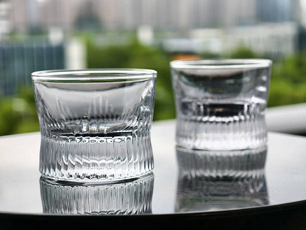 close up of glass cup
