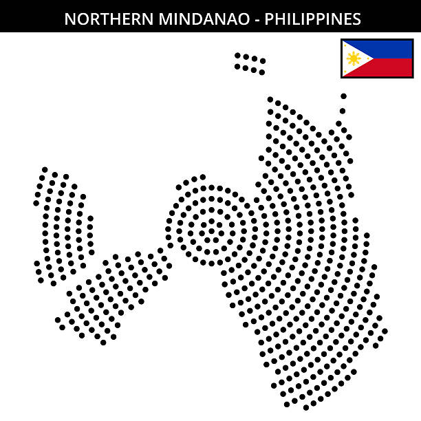 Big Circular Dotted Map Of In Philippines Stock Big Circular Dotted Map Of Northern Mindanao In Philippines 
