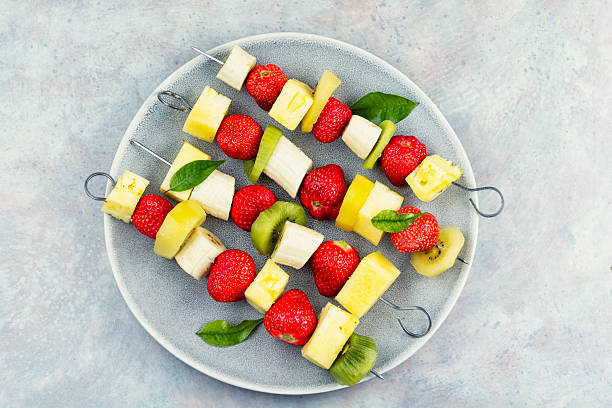 istock Homemade fruit rainbow kebab. 2222706085