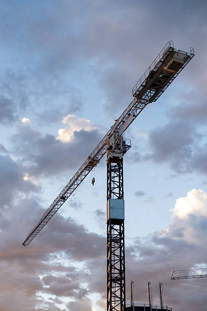 istock Construction crane with beautiful sunrise sky. 2222706091