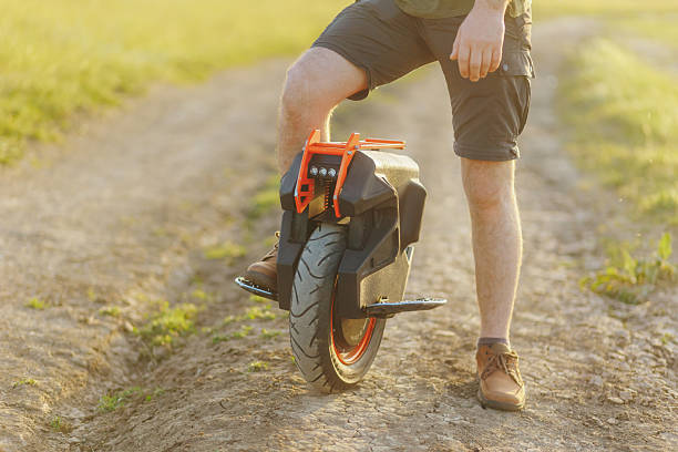 istock Off-Road Adventure Riding Electric Unicycle on Dirt Trail 2222711384