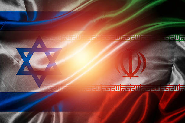 Grunge Iranian flag on white background.