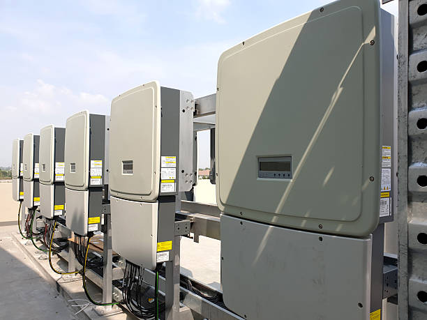 istock Power inverter installation for solar rooftop, a power inverter is a power electronic device or circuitry that changes direct current (DC) to alternating current (AC) 2222721743
