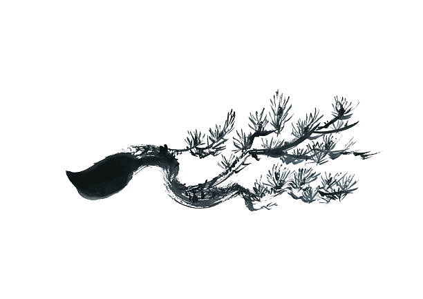 istock Ink Painting of Pine Branch Illustration for New Year and Celebration (Vector) 2222740430