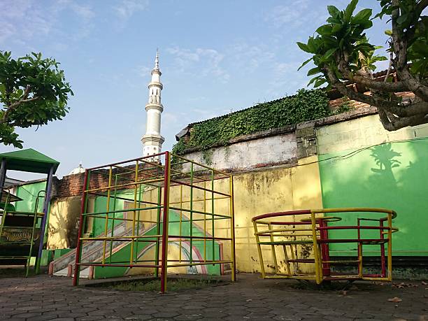 Playground with a Mosque in the Background