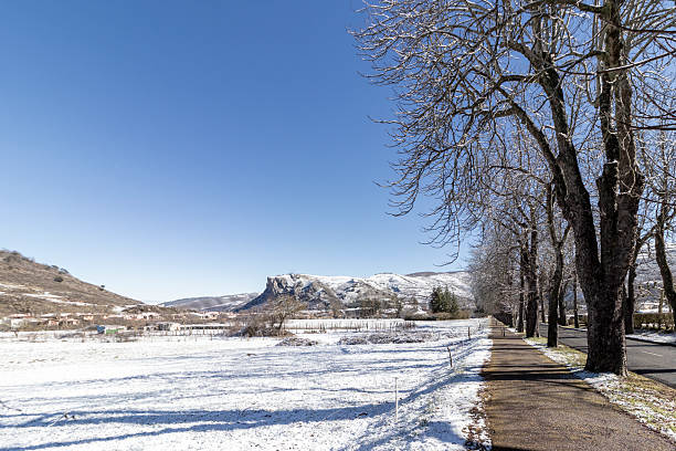 The Pietra di Bismantova on a winter morning