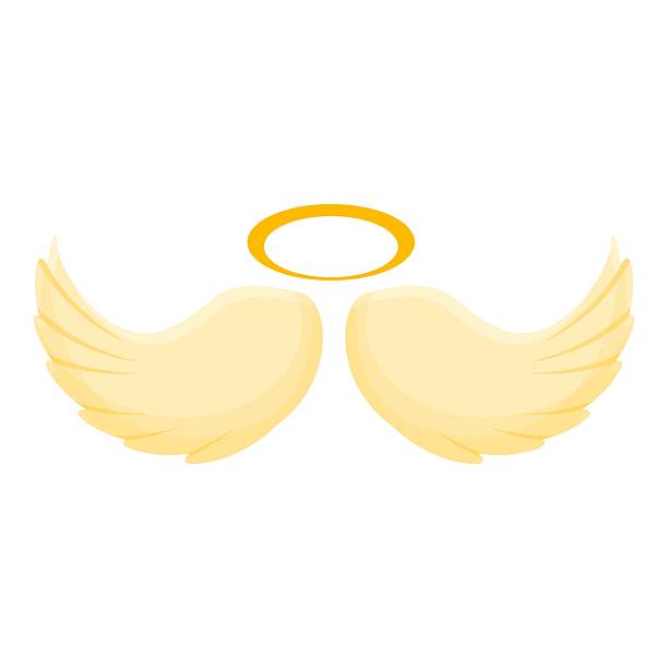 Saint wings icon, cartoon style Saint wings icon. Cartoon of saint wings vector icon for web design isolated on white background clip art of a cupid free stock illustrations
