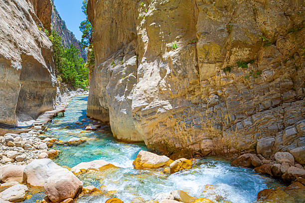 istock National Park Samaria Gorge, hiking trail. Crete, Greece 2222751850