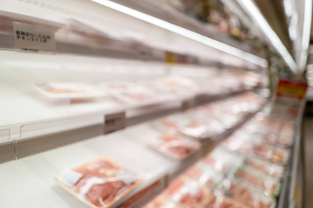 istock Blurred Retail Store Interior with Product Shelves 2222754811