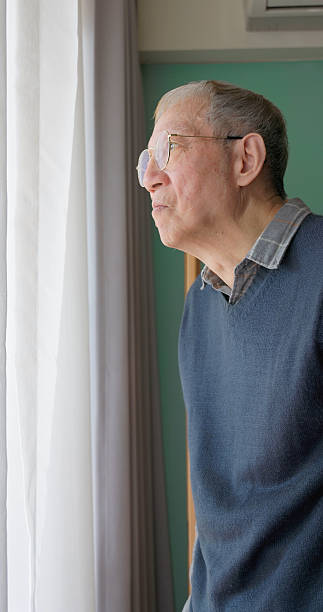 istock Asian elderly man look faraway 2222762934
