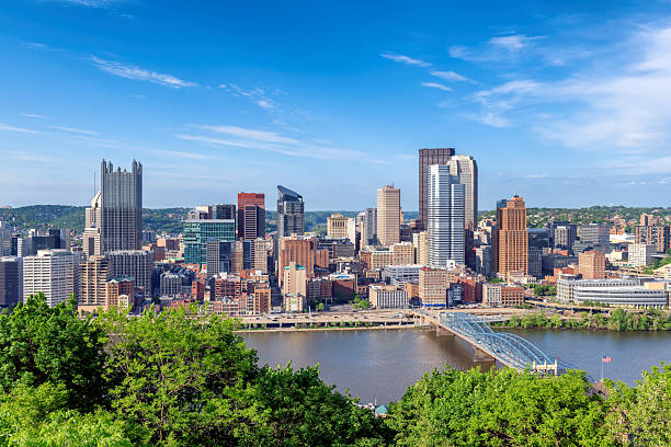 istock Pittsburgh downtown skyline at sunset, Pennsylvania, USA 2222767614