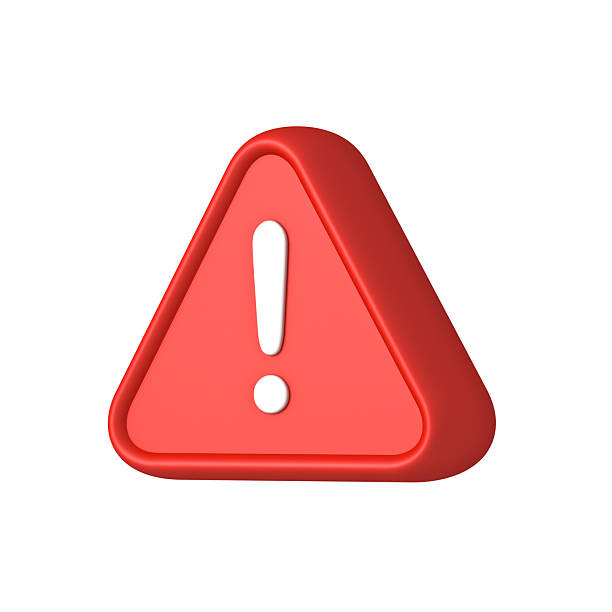 istock 3d red triangle caution warning sign or exclamation mark sign icon isolated on white background creative idea conceptual 3D rendering 2222770774