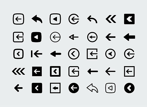 Left direction arrow icons
