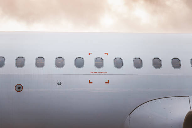 istock Cut Here in Emergency Markings on Jet 2222781458