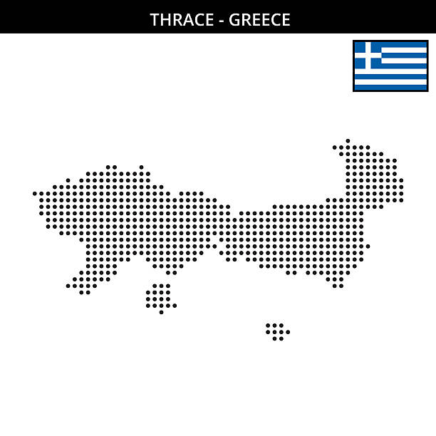 Medium Dots Map Of Thrace Of Greece Stock Download Image Medium Dots Map Of Thrace Of Greece 
