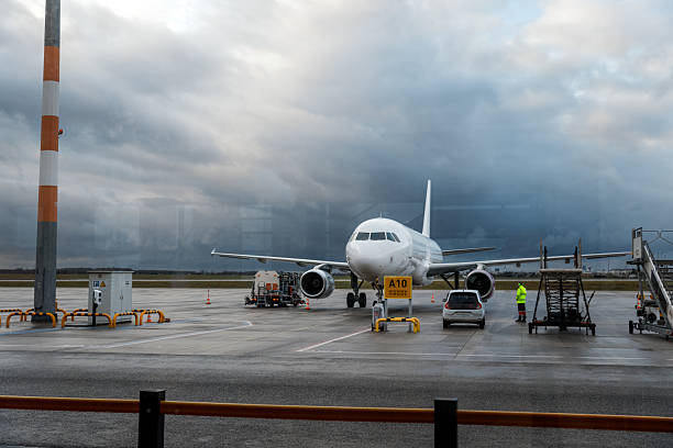 istock Front View of Aircraft at Wet Apron 2222783317