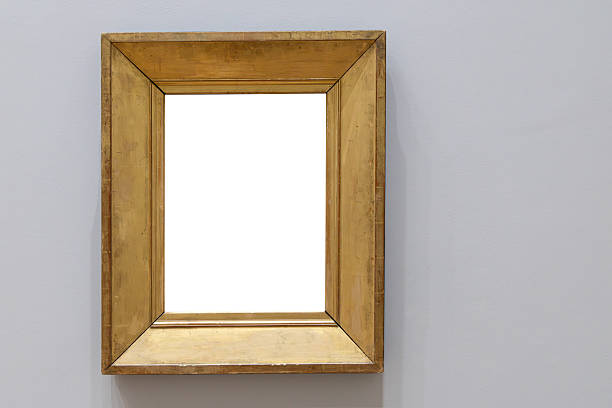 istock Minimalist Vintage Gold Frame on Light Wall 2222785166