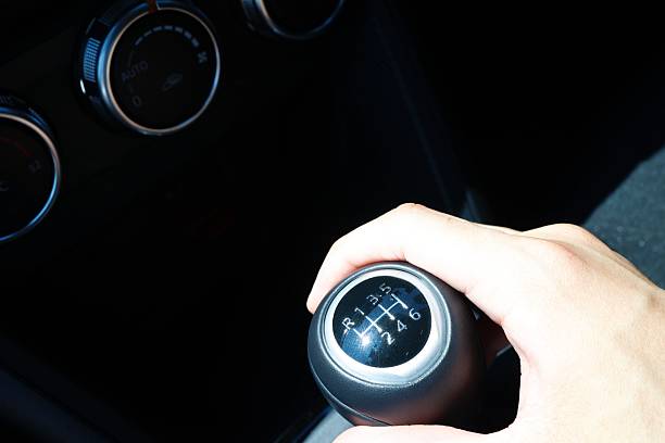 istock 6-speed gear shift knob of a manual car. 2222789900