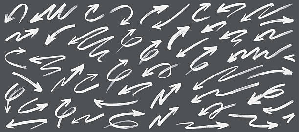 Chalk Arrows on a blackboard vector art illustration