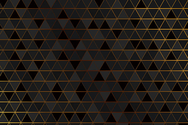 istock Geometric seamless pattern with black elements. Luxury background. Ornamental wallpaper detail of mosaic. Art Deco invitation greeting Design. Vector illustration 2222797235