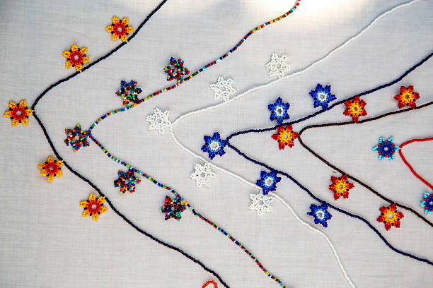 Mexico, Nayarit State, Bucerias. Hand-made beaded necklaces.